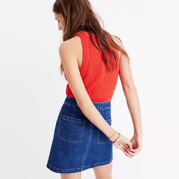 Madewell Denim Zip Front Mini Jean Skirt - Picture 2 of 8